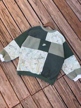 Nike upcycled patchwork crewneck